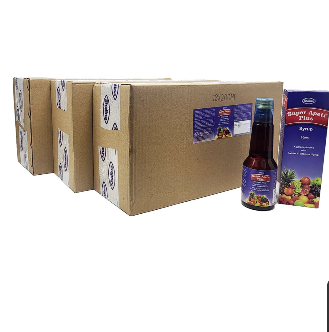 Super Apeti Plus Syrup 200ML - Case of 36 | Appetite Booster & Weight Gain Supplement