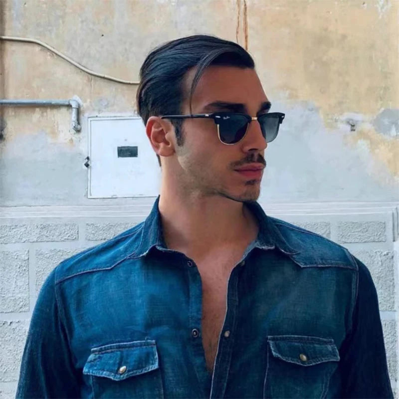 1-2PCS Sunglasses Men Women Brand Design Eye Sun Glasses Women Semi Rimless Classic Men Sunglasses Oculos De Sol UV400