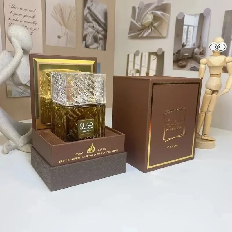 100ml Original Lattafa Khamrah Perfumes High Quality Qahwa Arabic Neutral Lasting Fragrance Cologne Perfume Christmas Gift 3.4oz