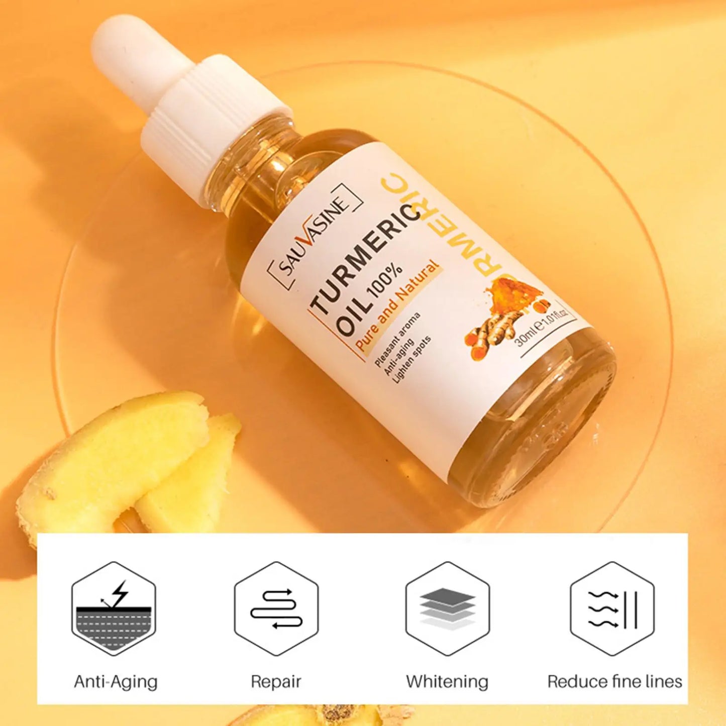 5 Piece Set Turmeric Facial Care Acne Cleansing Cream,Anti-Aging Serum,Dark Spot Moisturizer Fade Spots for Radiant Skin Care