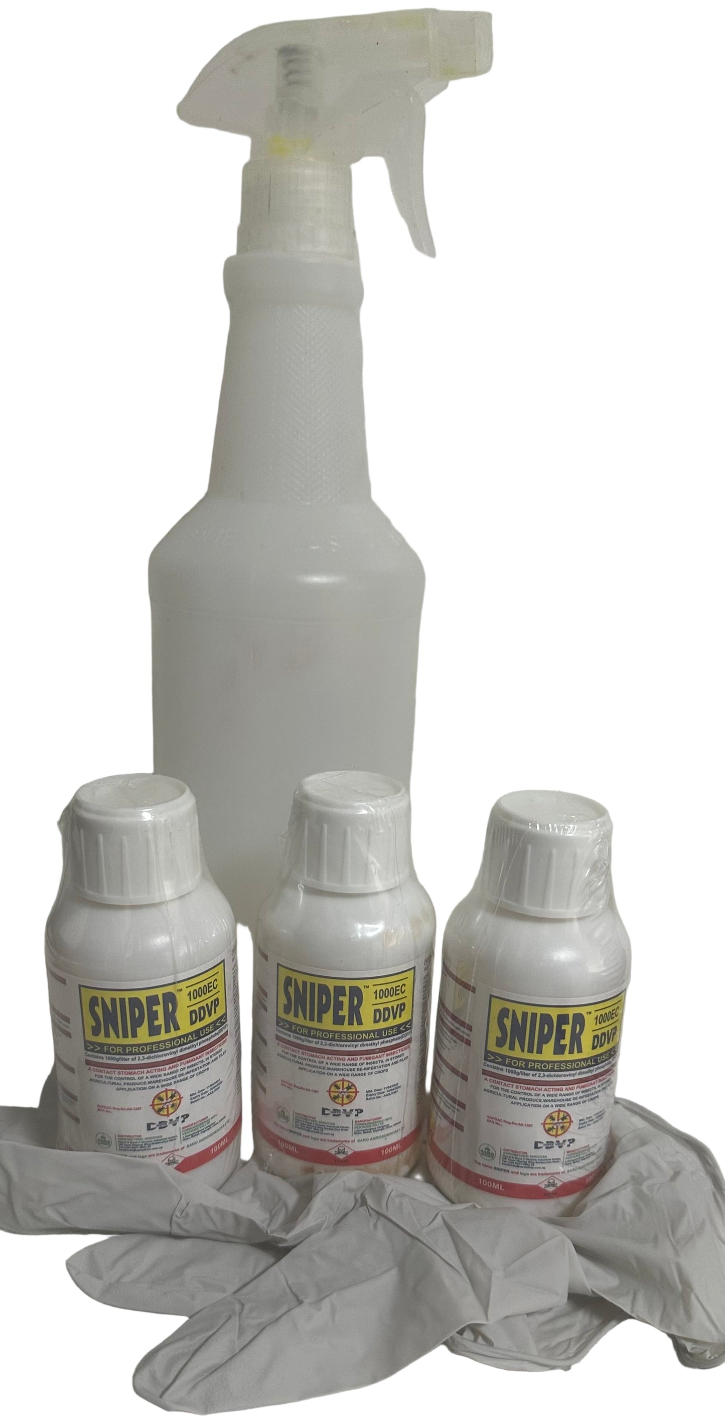Sniper insecticide 100ml buy one get a free gloves and a spray bottle