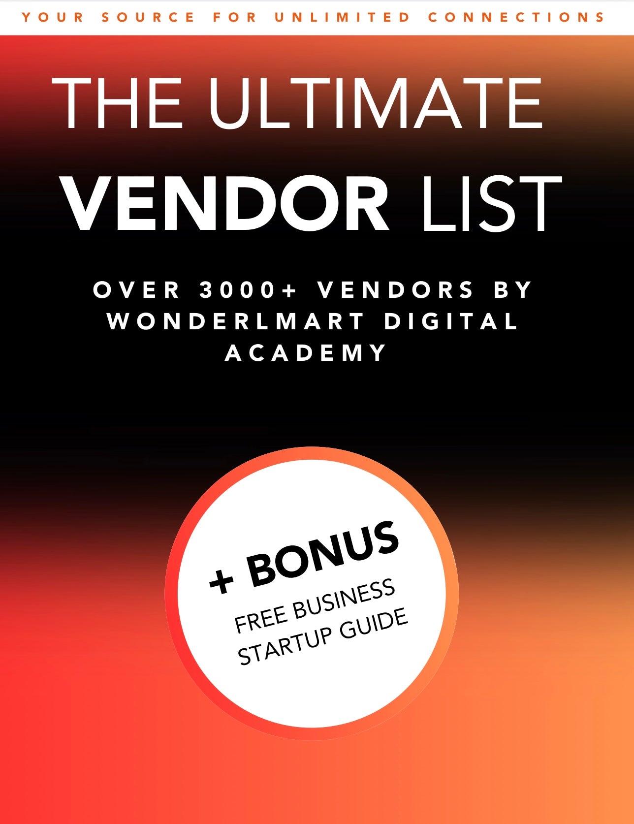 The ULTIMATE VENDORS LIST ebook