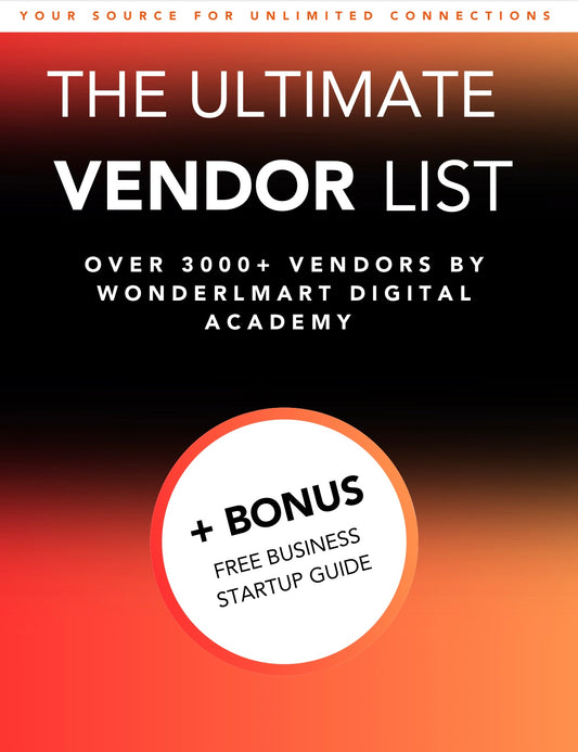 The ULTIMATE VENDORS LIST ebook