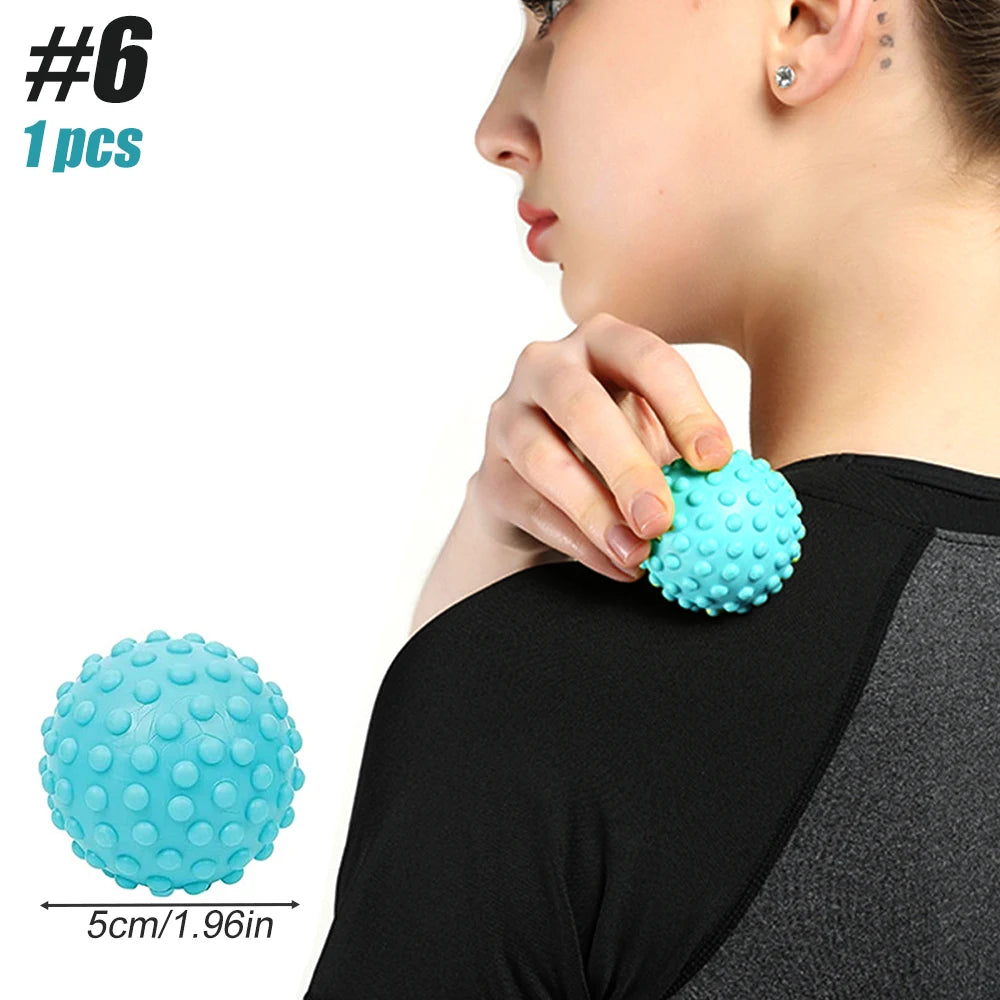 Manual Massage Roller and Spiky Ball Therapy Set for Foot arch Pain Massager, Plantar Fasciitis to Trigger Point Therapy