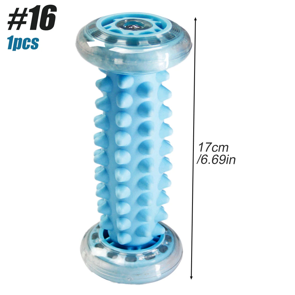 Manual Massage Roller and Spiky Ball Therapy Set for Foot arch Pain Massager, Plantar Fasciitis to Trigger Point Therapy