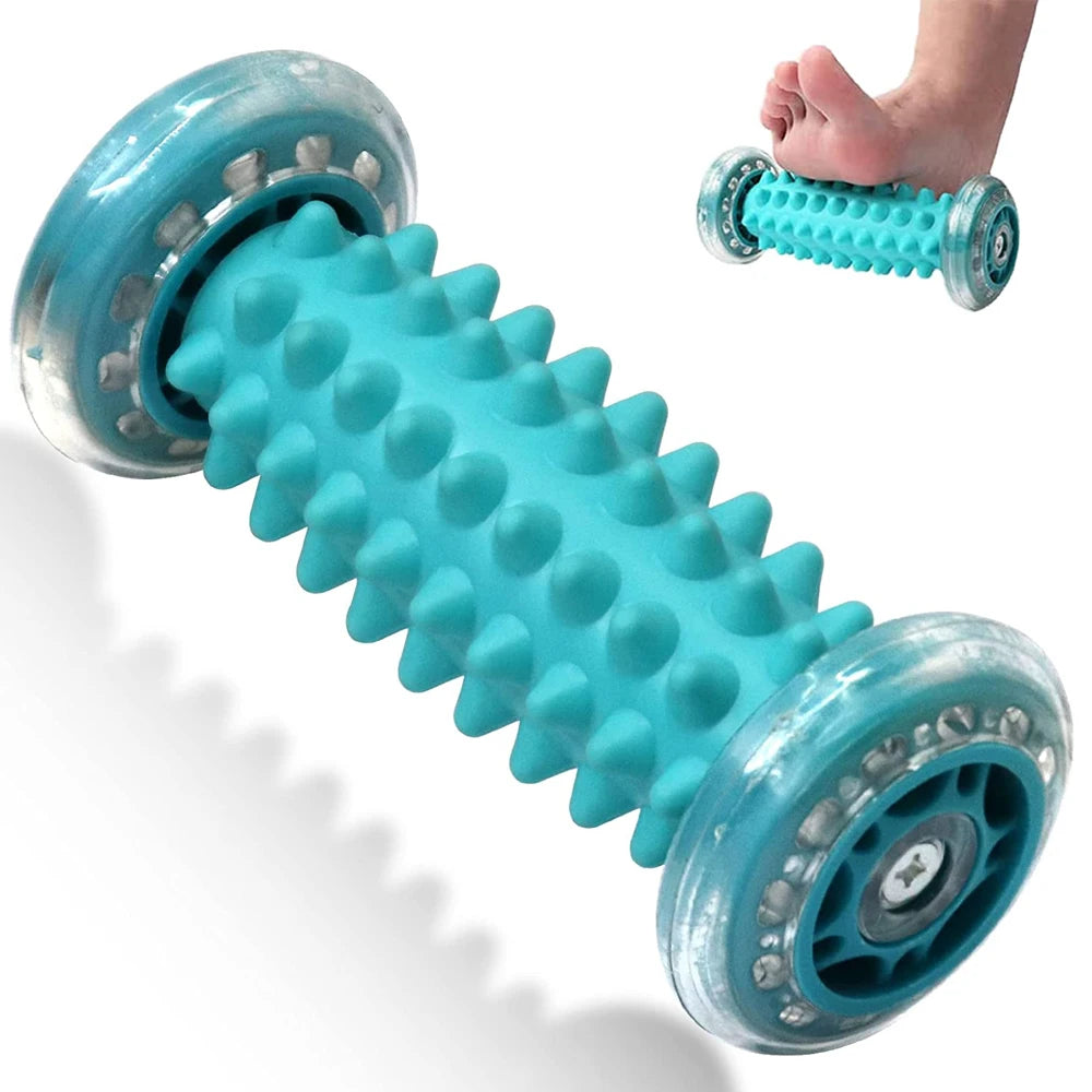Manual Massage Roller and Spiky Ball Therapy Set for Foot arch Pain Massager, Plantar Fasciitis to Trigger Point Therapy