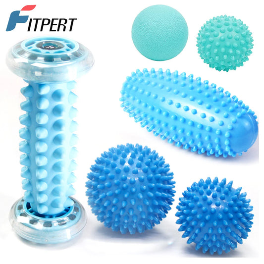 Manual Massage Roller and Spiky Ball Therapy Set for Foot arch Pain Massager, Plantar Fasciitis to Trigger Point Therapy
