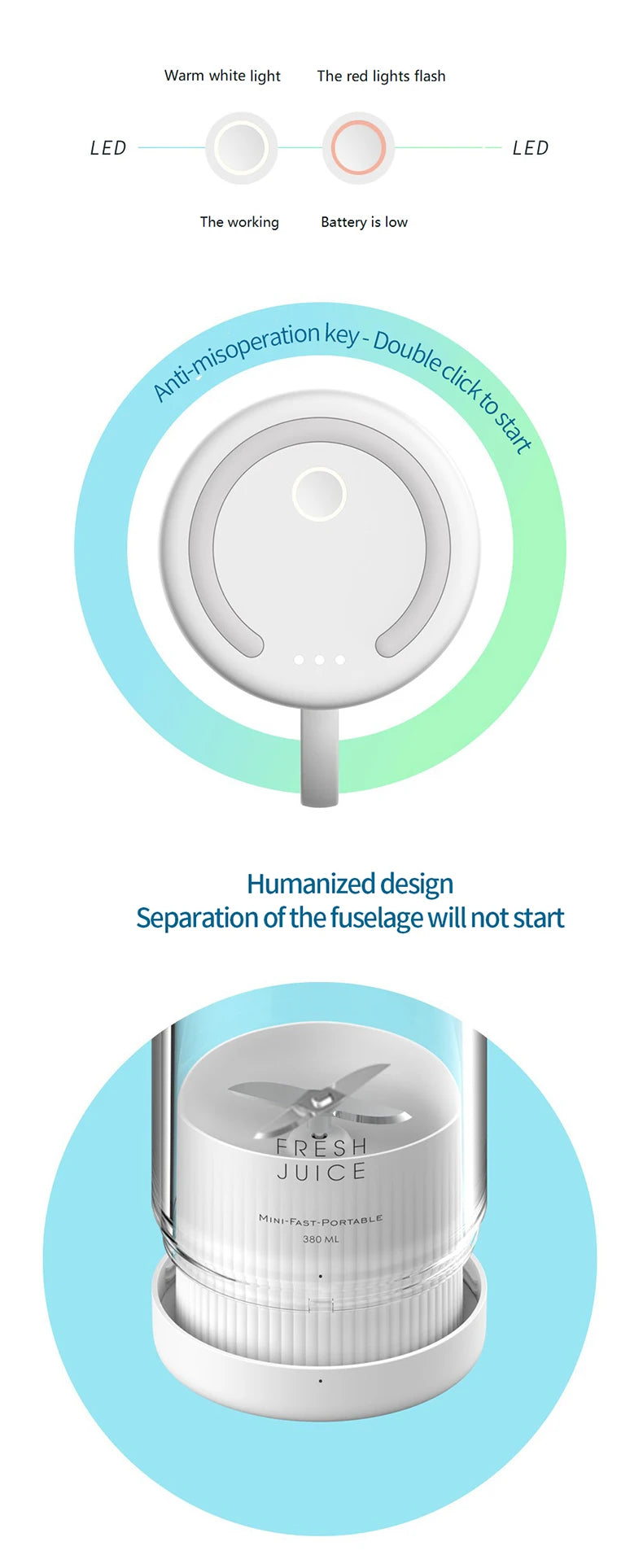 Multifunction Portable USB mini Electric Juicer/milkshake blender