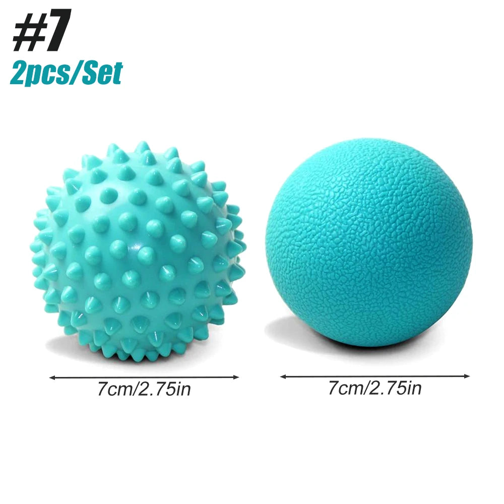Manual Massage Roller and Spiky Ball Therapy Set for Foot arch Pain Massager, Plantar Fasciitis to Trigger Point Therapy