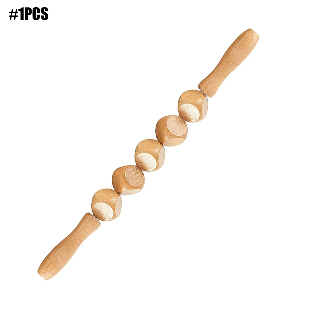 Wooden Back Massage Roller Rope Wood Therapy Massage Tools ,Wooden 9-wheel Massager,Lymphatic Drainage for Leg Back Pain Relief