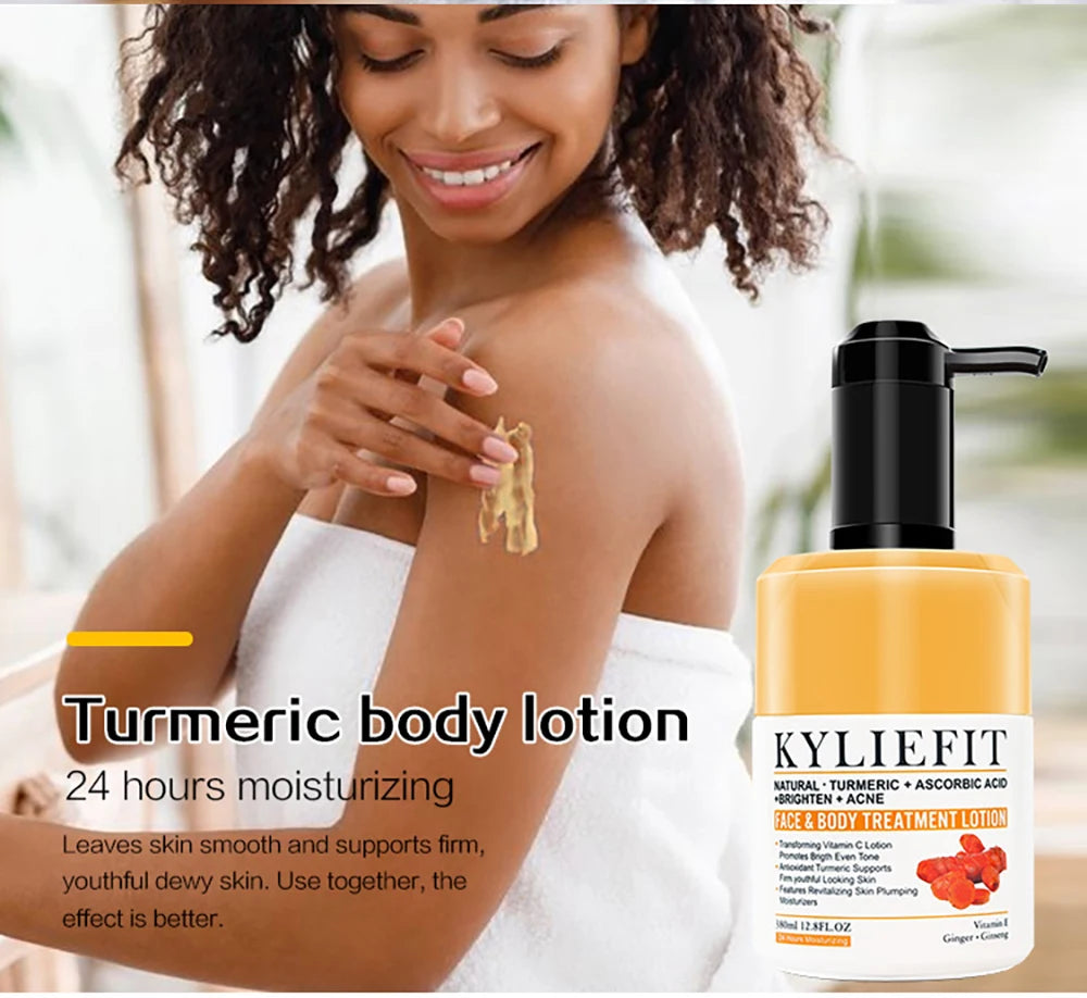 AILKE Organic Turmeric Skin Care Set, Brighten, Cleaning Skin, Reduce Acne, Whiten, Even Skin Tone, Improve Dry Skin